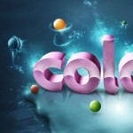 Abstract Colorful Text Scene